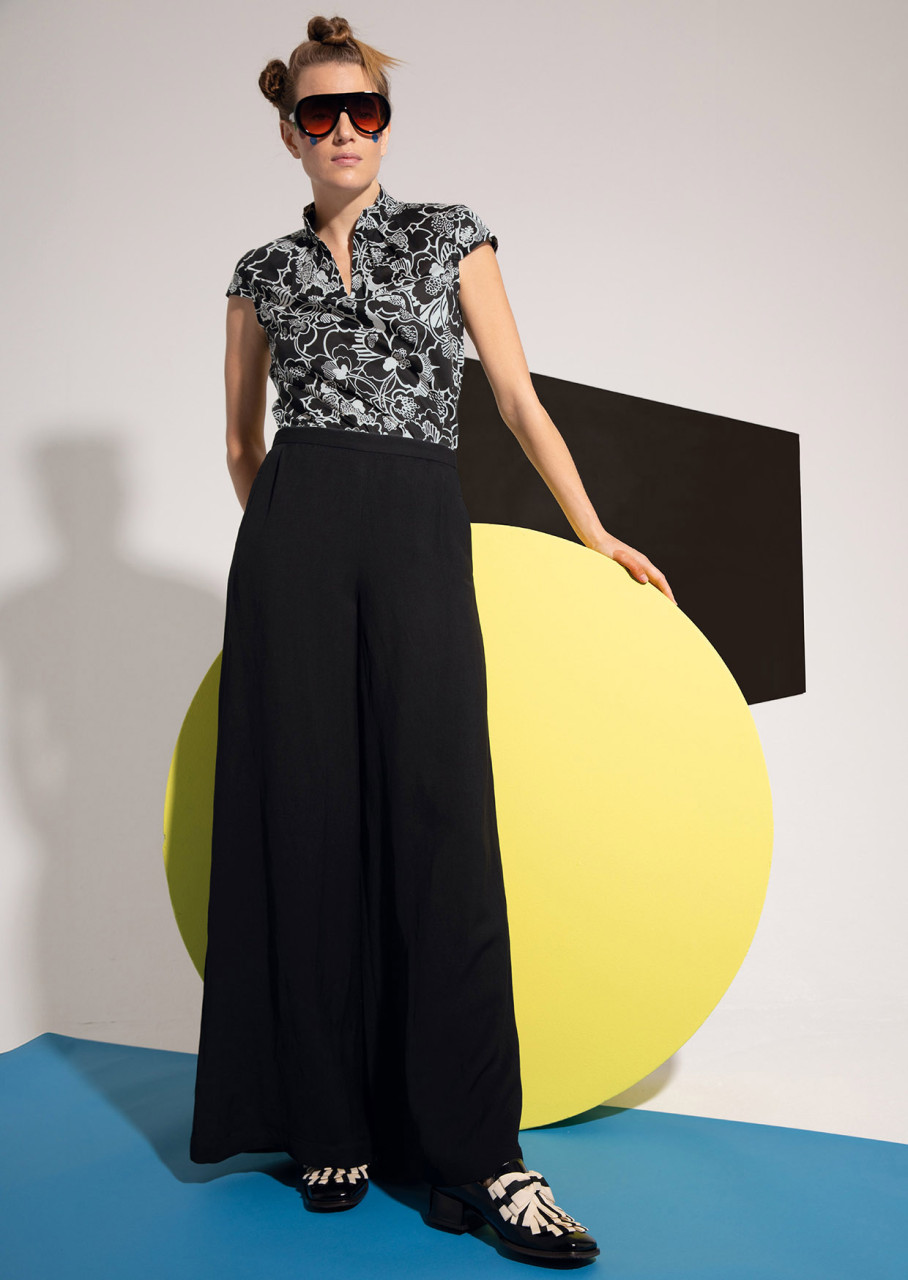 bluse modell: walis liberty "prospect flower mono" black