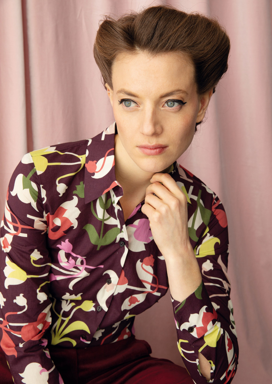 bluse modell: renata liberty "floral frieze" portwine