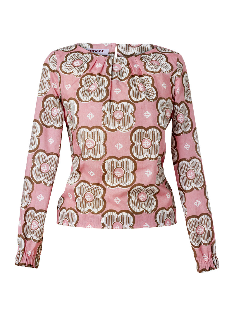 bluse moell: liddi liberty "clover block" rose