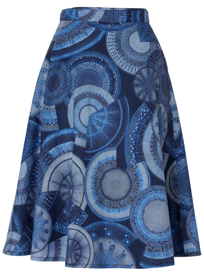 wickelrock modell: thea liberty "microscopic flora" blue