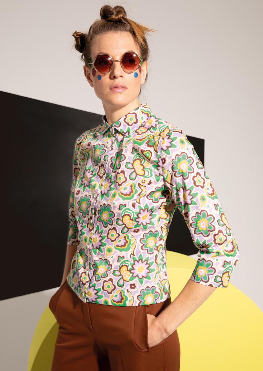 bluse modell: ruby liberty "peace & love" green