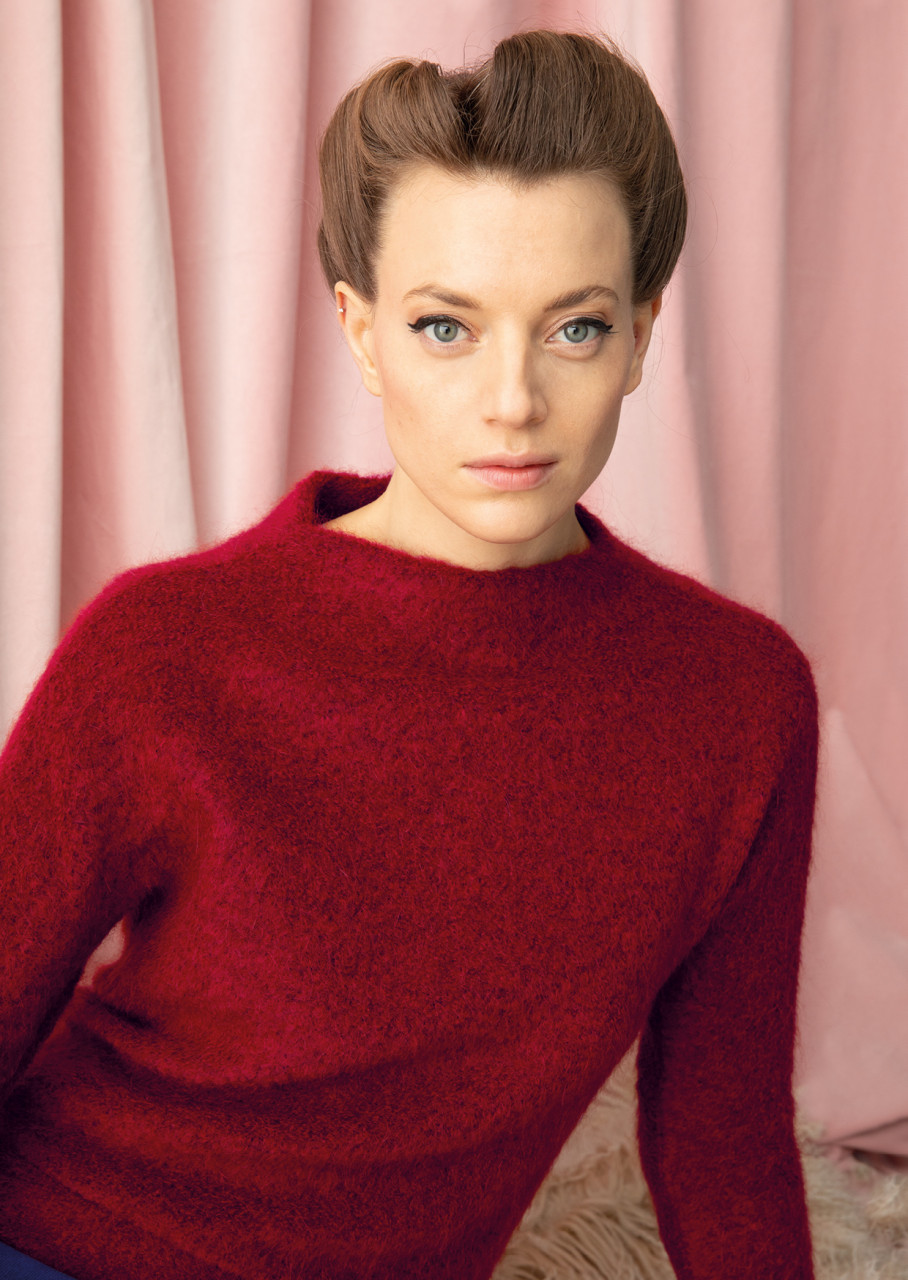 strickpullover modell: flori ruby red