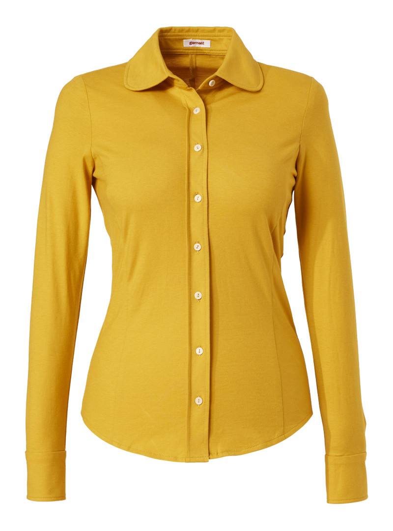 jerseybluse modell: julie mustard