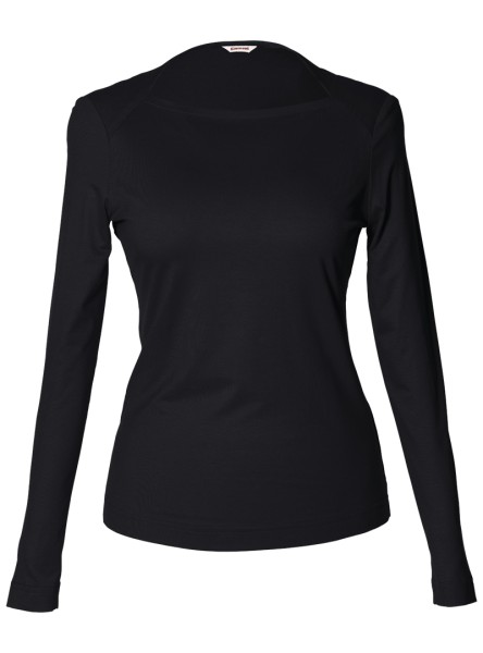 shirt modell: gerti langarm bambus black