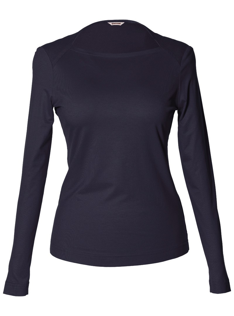 shirt modell: gerti langarm bambus navy