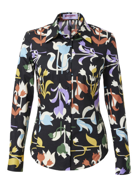bluse modell: renata liberty "floral frieze" black