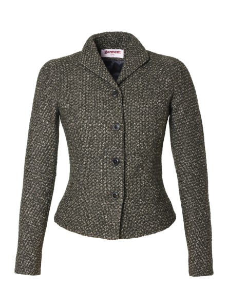 jacke modell: gundula bouclé mélange olive
