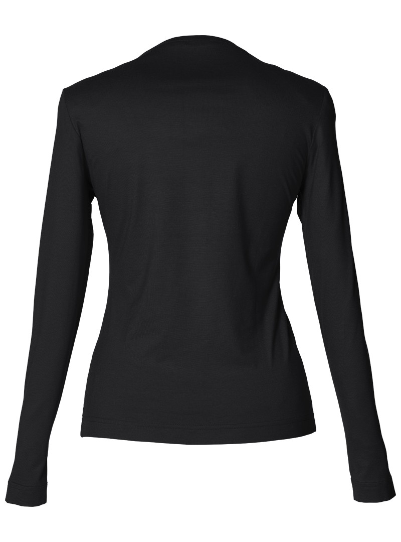 shirt modell: gerti langarm bambus black
