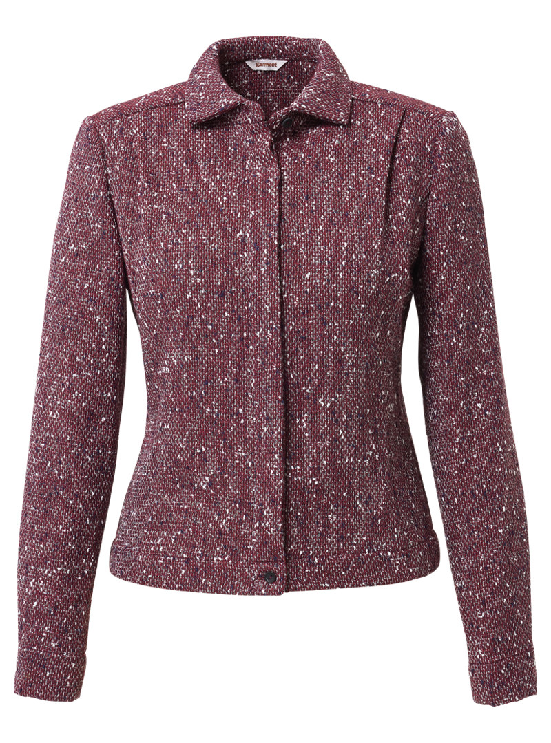 blusenjacke modell: reggie summer tweed bordeaux