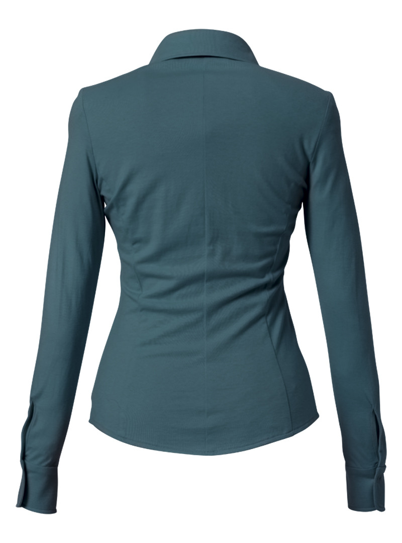 jerseybluse modell: julie petrol