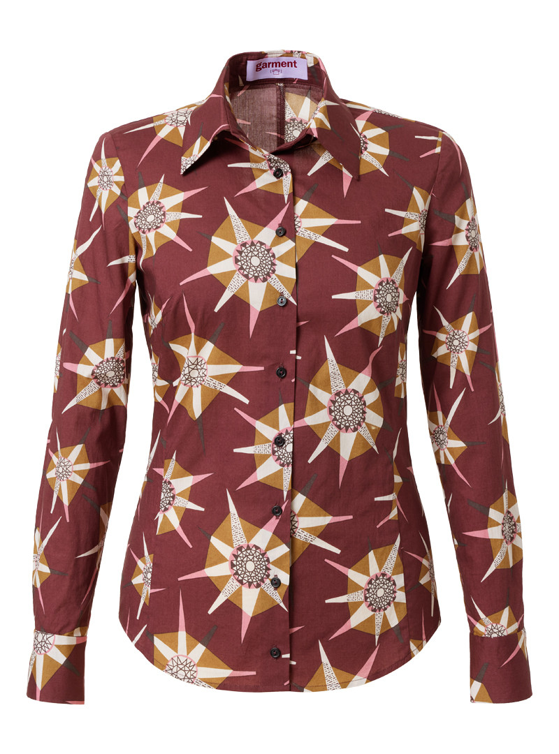 bluse modell: renata liberty "meteor" portwine