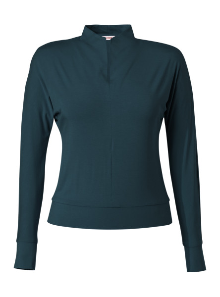 shirt modell: edita langarm bambus pine green