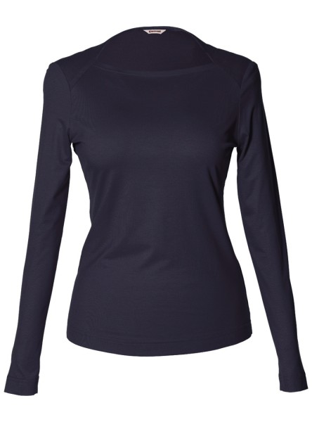 shirt modell: gerti langarm bambus navy
