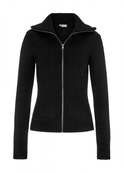 henningsen strickjacke troyer schwarz
