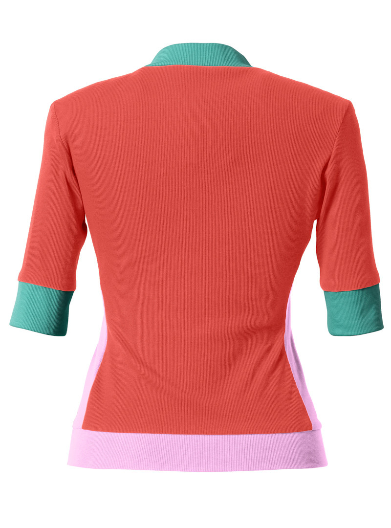 shirt modell: suzette pink-poppy-green