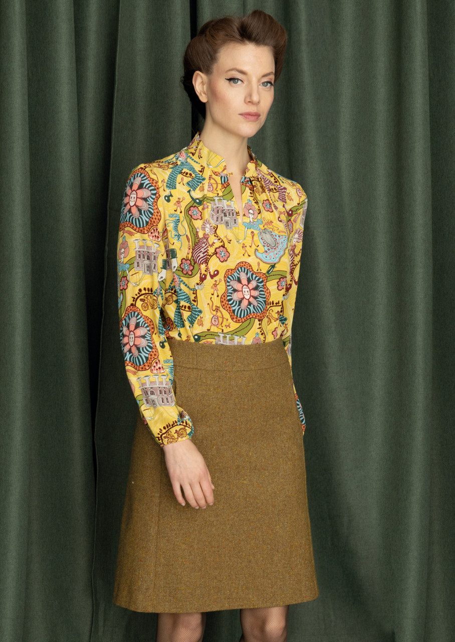 rock modell: inken tweed mustard