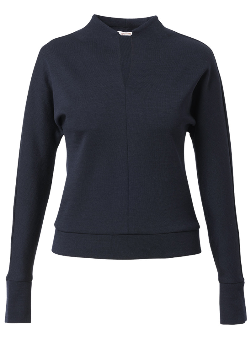 shirt modell: edita langarm schurwolle black