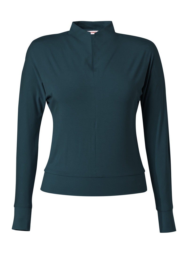 shirt modell: edita langarm bambus pine green