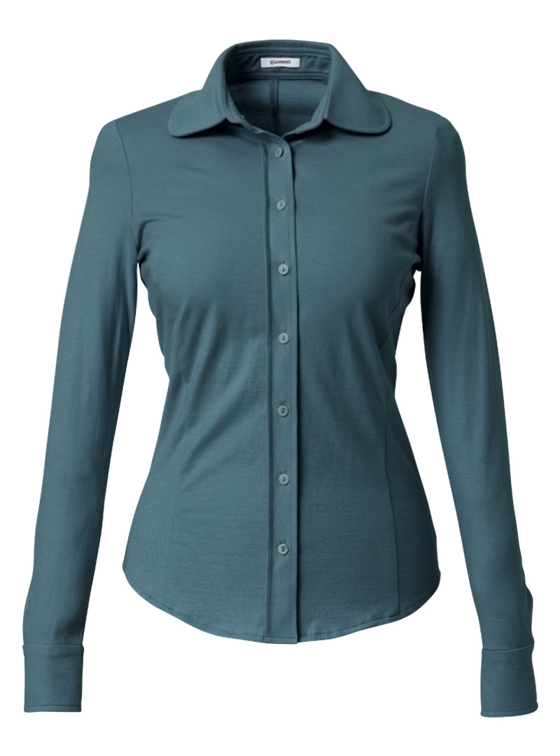 jerseybluse modell: julie petrol