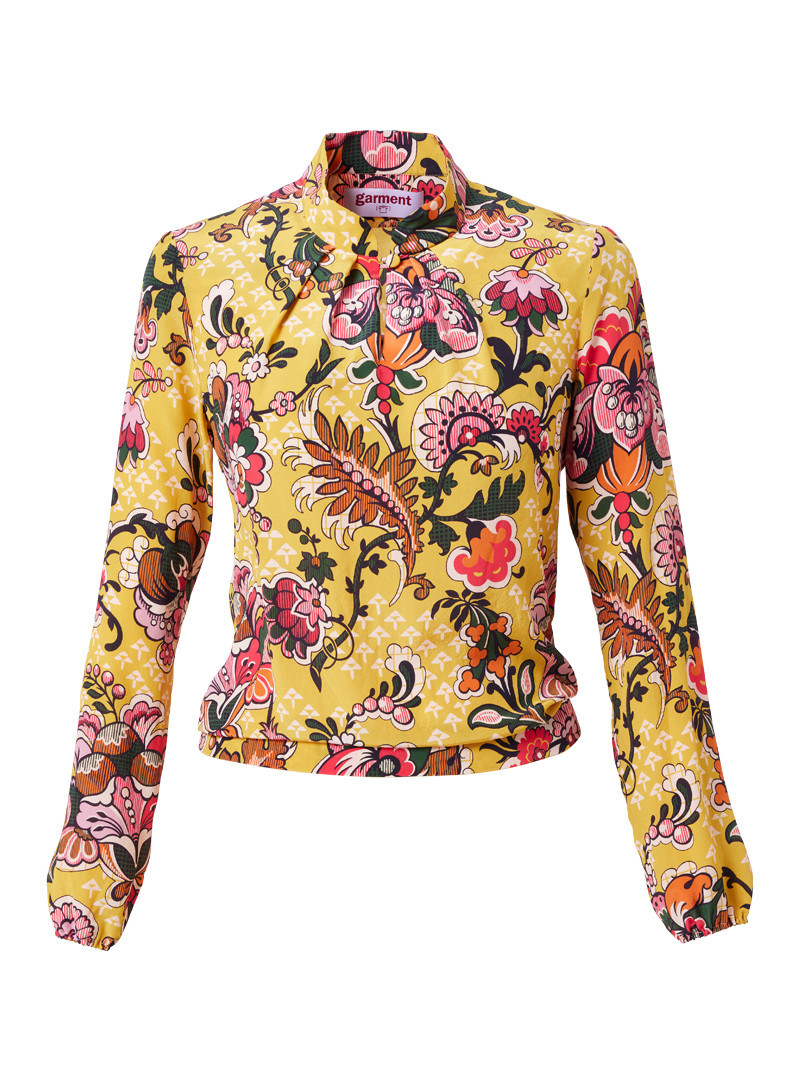 seidenbluse modell: marcy liberty "weaver' s brocade" yellow