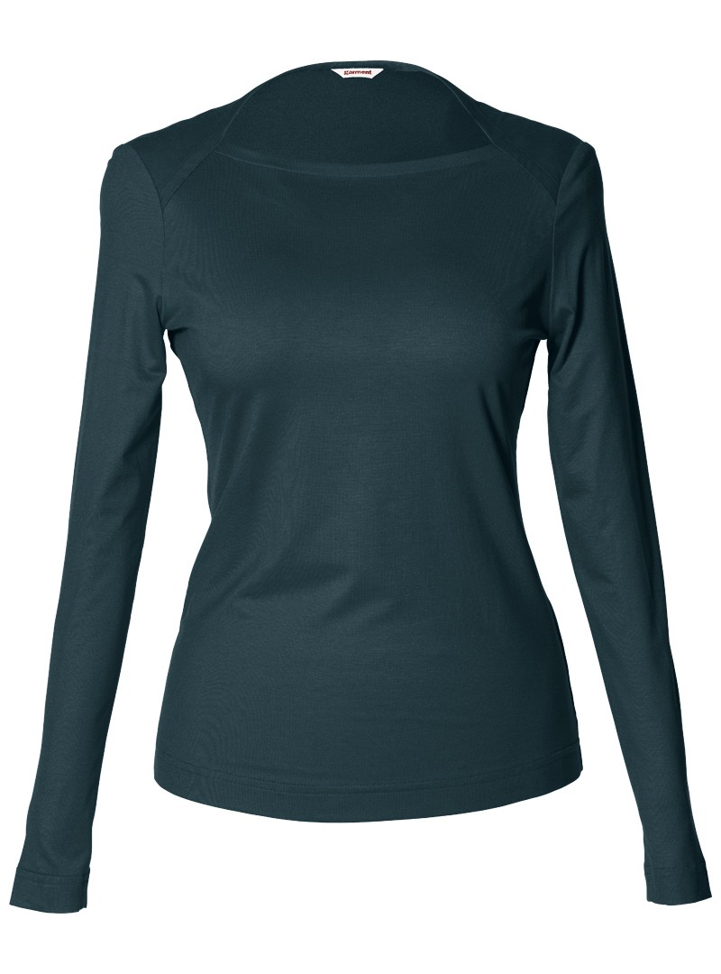 shirt modell: gerti langarm bambus pine green