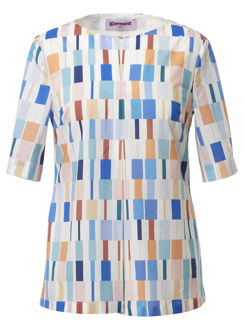 bluse modell: malin liberty " bars" blue