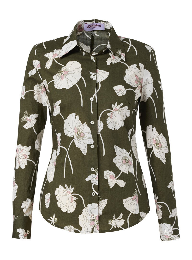 bluse modell: renata liberty "fragile blooms" green