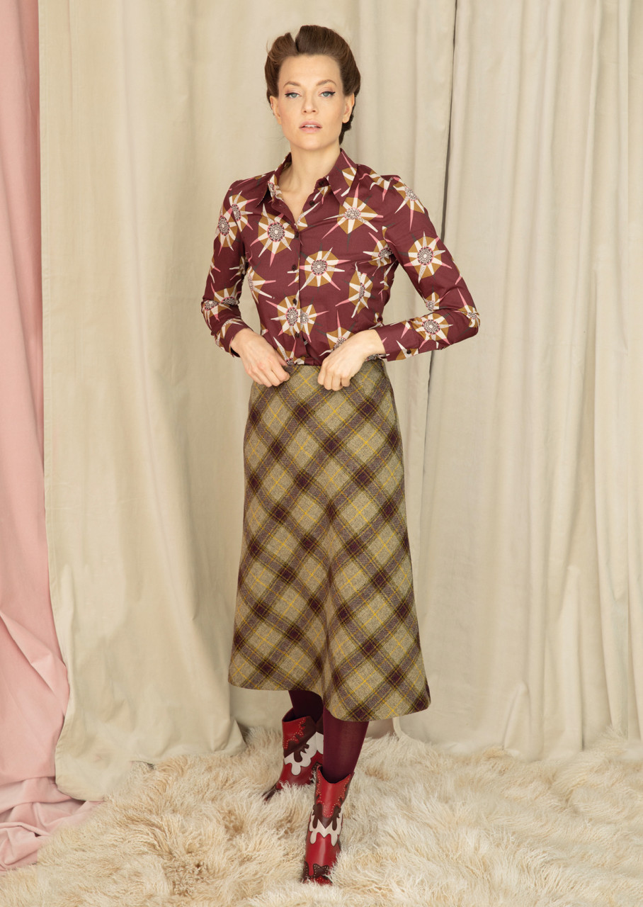 bluse modell: renata liberty "meteor" portwine